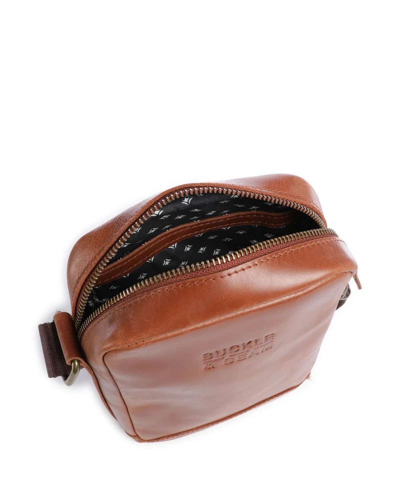 Buckle & Seam Crazy Horse Runner Sac bandoulière cognac
