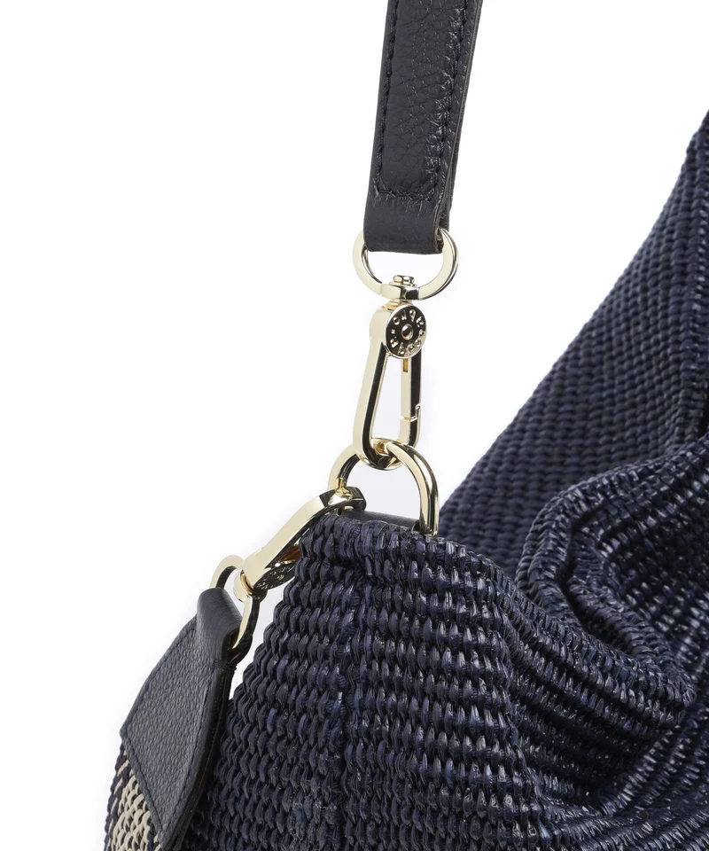 Abro Raffia Kaia Sac fourre-tout navy