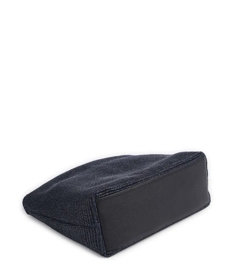 Abro Raffia Kaia Sac fourre-tout navy