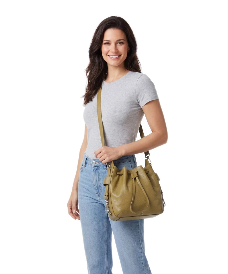 Coccinelle Gretel Ribbon Sac seau seagrass
