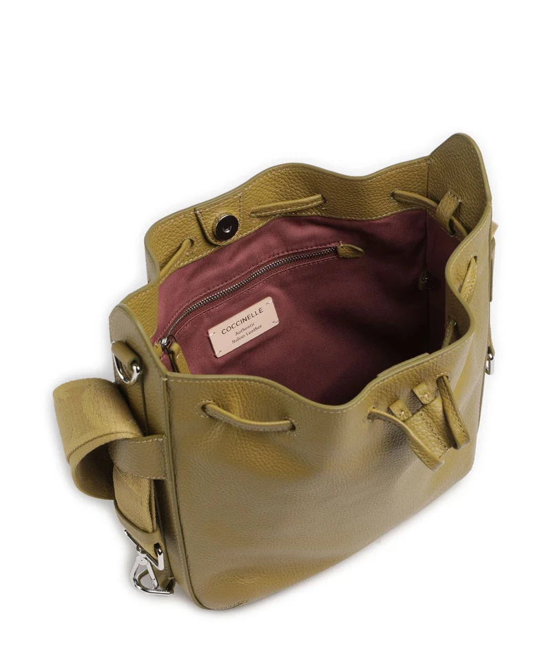 Coccinelle Gretel Ribbon Sac seau seagrass