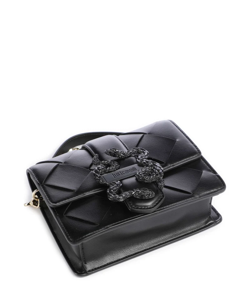 Just Cavalli Iconic Snakes Braided Sac bandoulière black