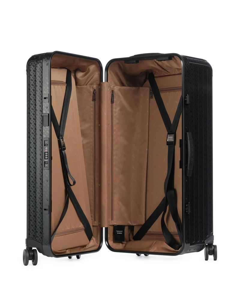 Samsonite Lite-Box Alu Boss Edition Valise 4 roues graphite monogram