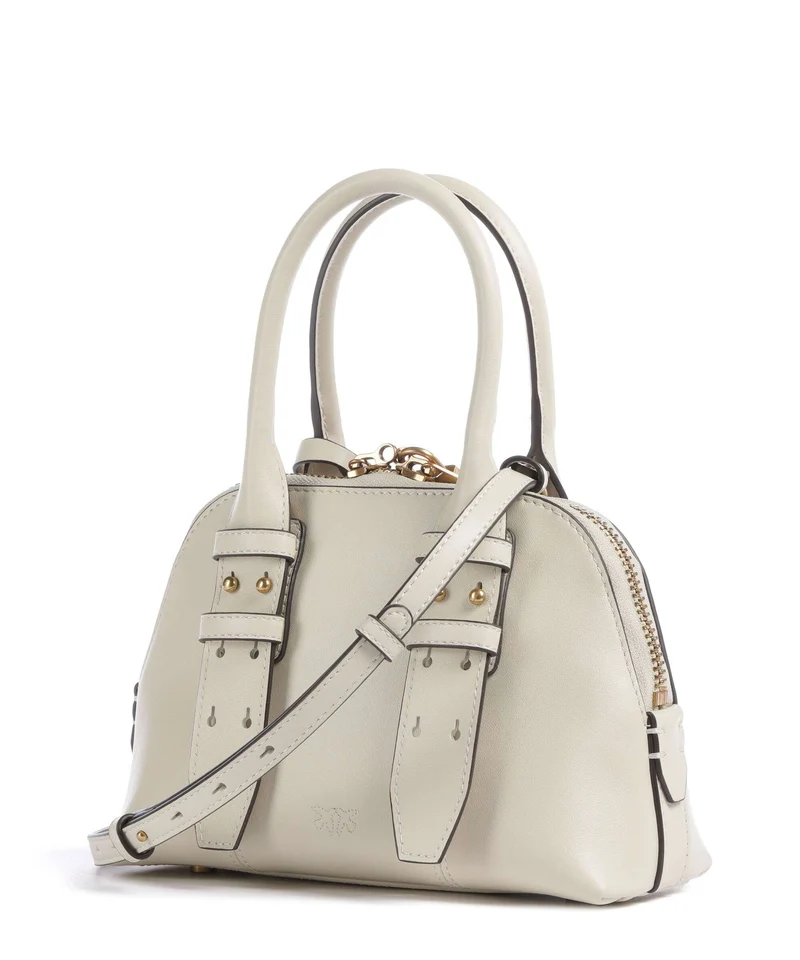 Pinko Bowling Mini Sac à main bianco seta/antique gold