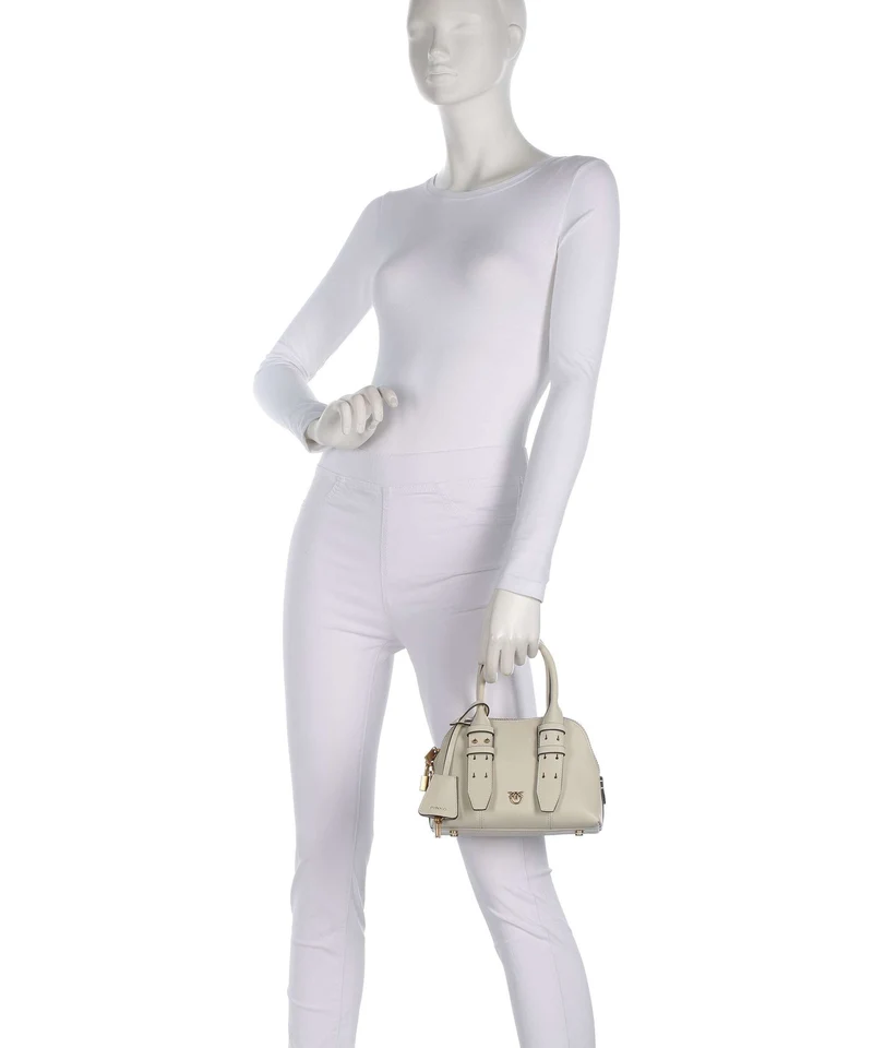 Pinko Bowling Mini Sac à main bianco seta/antique gold
