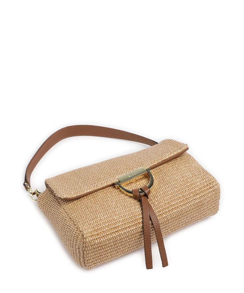 Abro Raffia Classica Temi Sac porté épaule natural