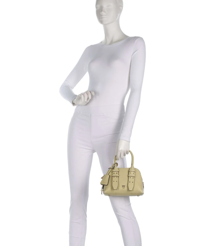 Pinko Bowling Mini Sac à main giallo vaniglia/antique gold