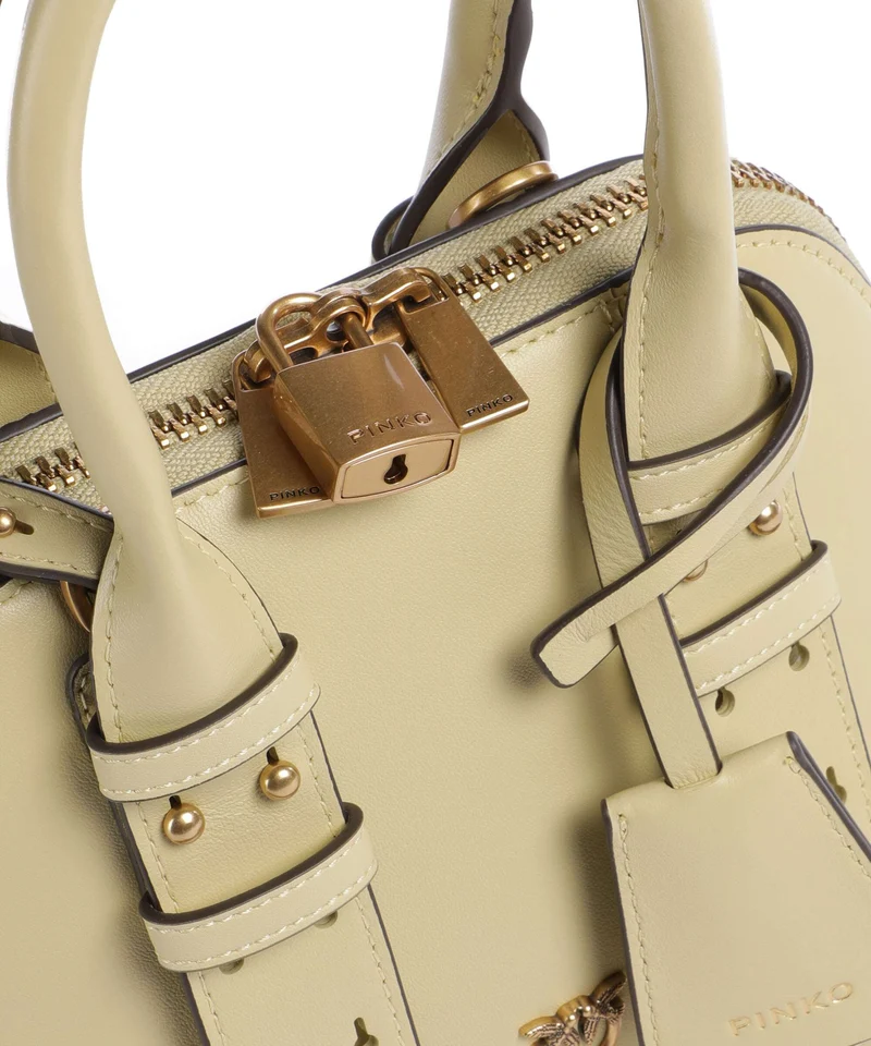 Pinko Bowling Mini Sac à main giallo vaniglia/antique gold
