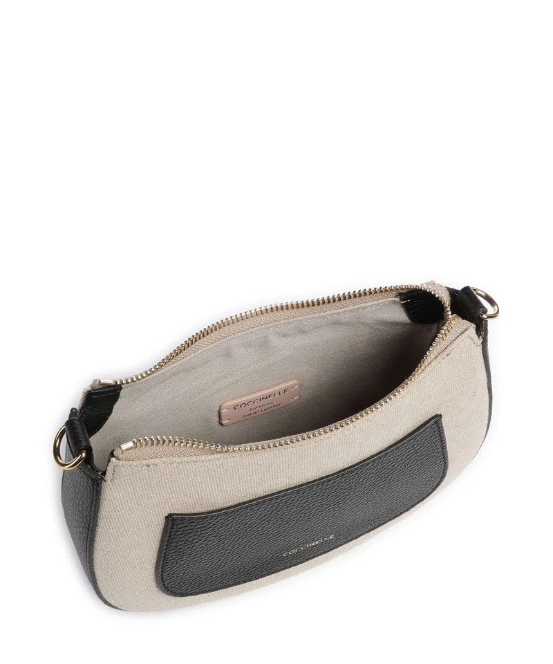 Coccinelle C-Easy Canvas Sac bandoulière natural/noir