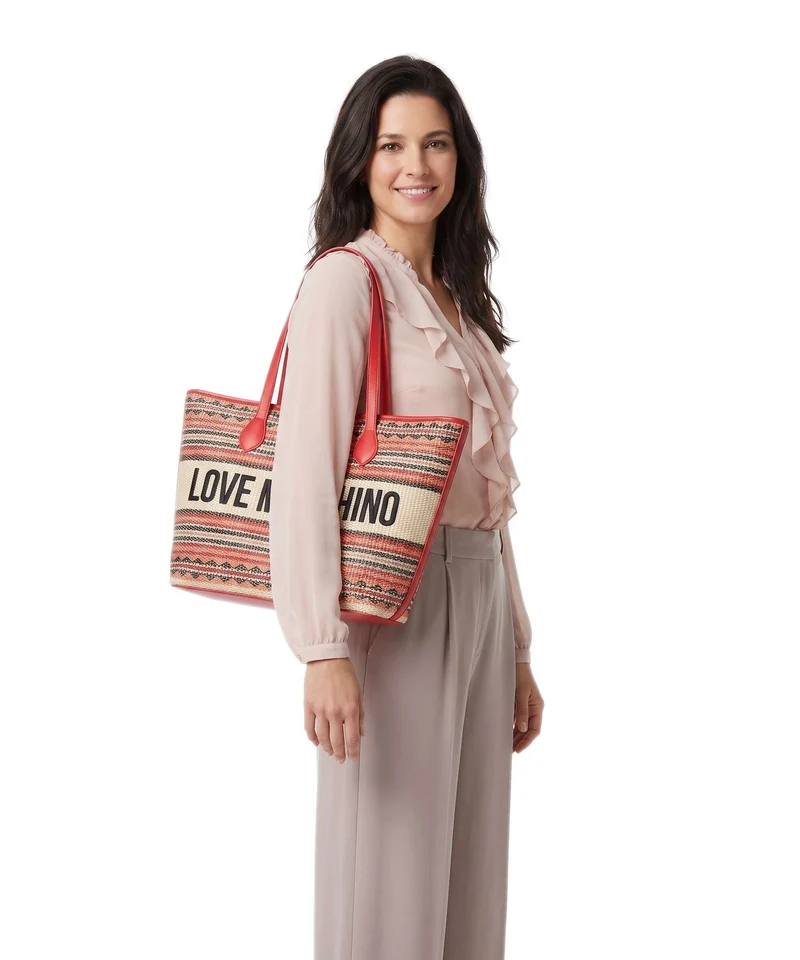 Love Moschino Sunset Stripes Cabas multicolour/red