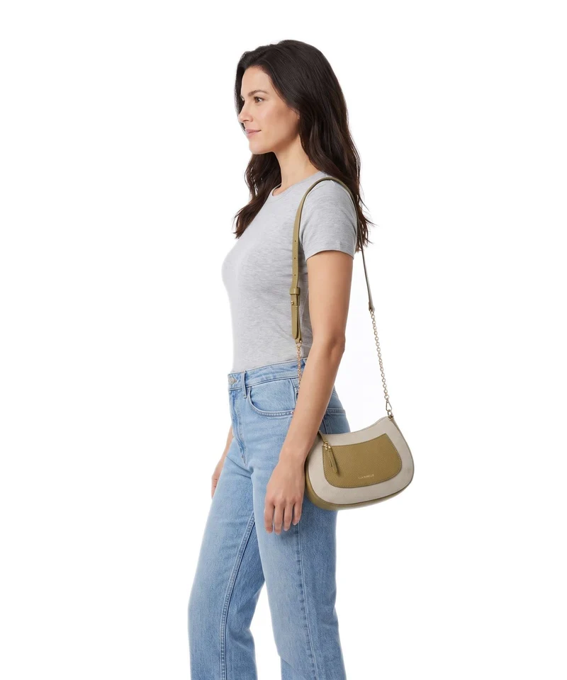 Coccinelle C-Easy Canvas Sac bandoulière natural/seagrass