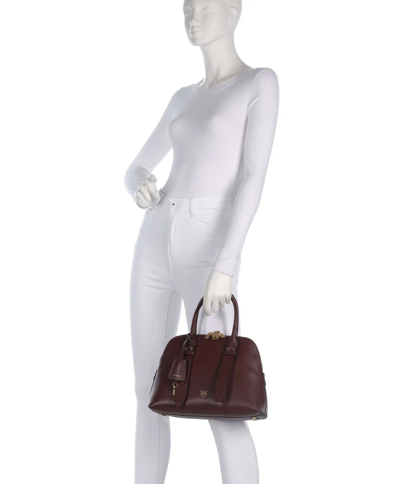 Pinko Bowling Medium Sac à main burgundy wine/antique gold