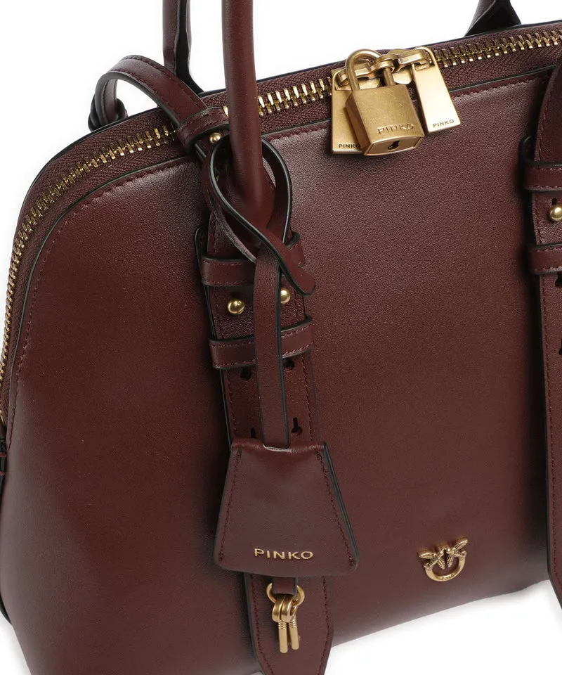 Pinko Bowling Medium Sac à main burgundy wine/antique gold