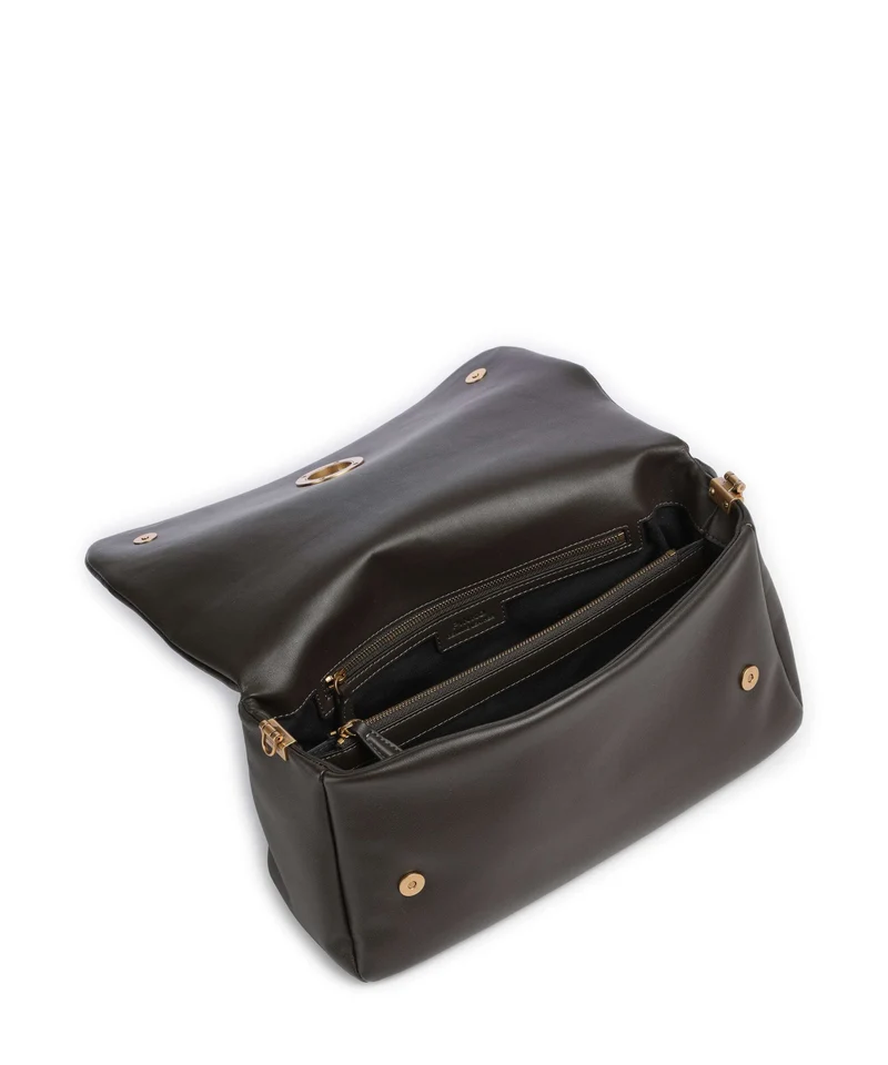 Pinko Click Soft Horizontal Sac porté épaule verde fango/antique gold