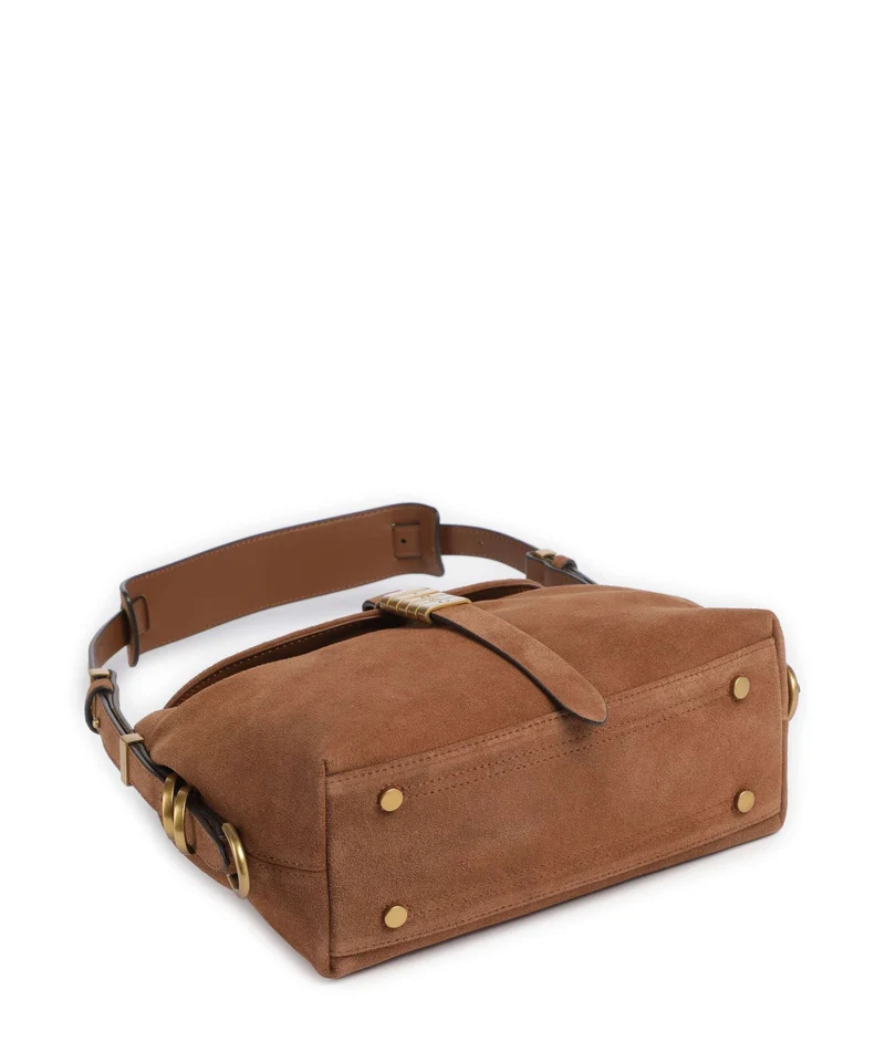 Pinko Saddle Horizontal Mini Sac porté épaule marrone/leone/antique gold