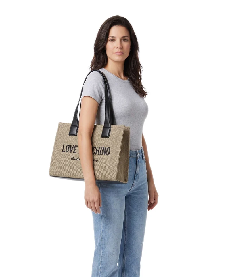 Love Moschino Cargo Canvas Cabas black/gold