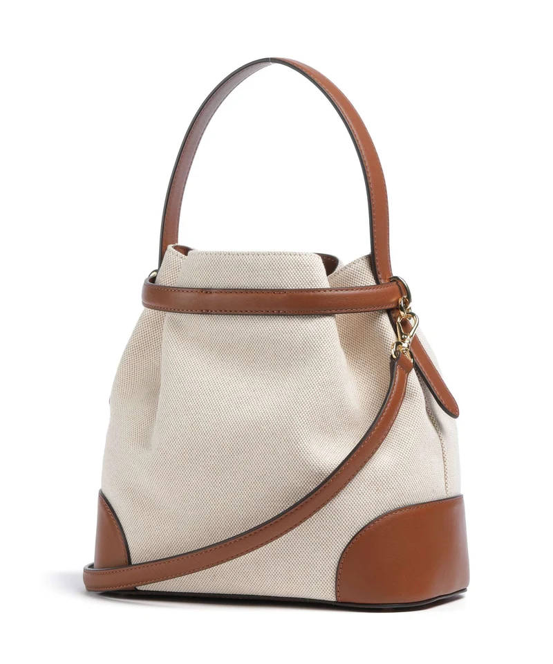 Lauren Ralph Lauren Blaike Medium Sac seau natural/buff canvas/lauren tan