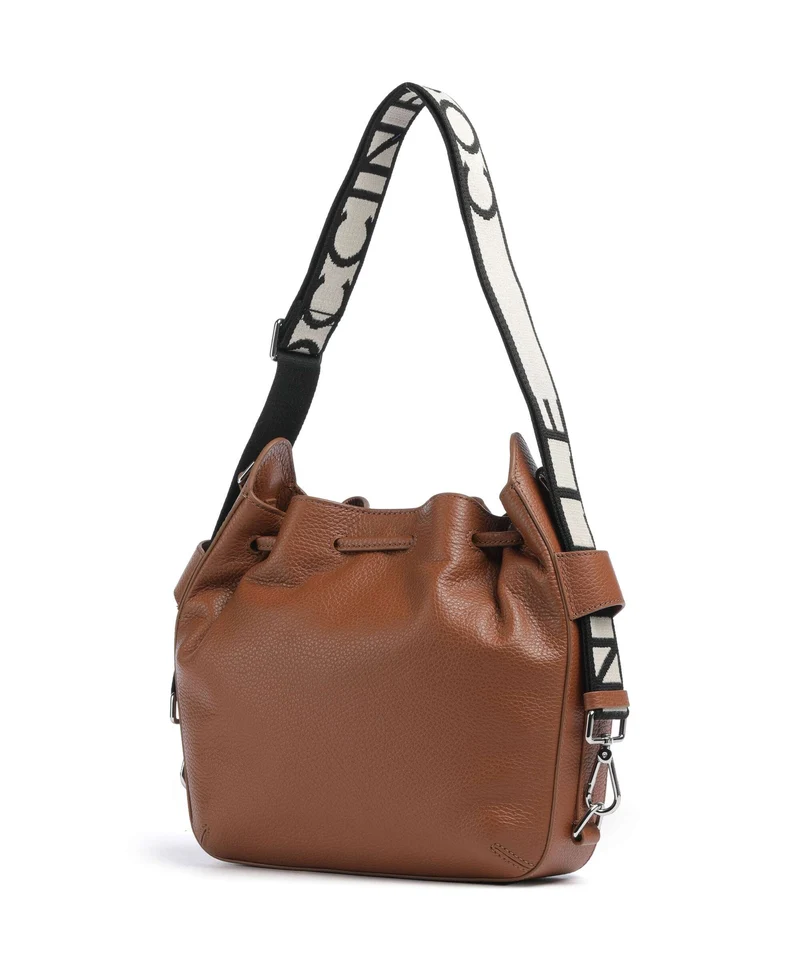 Coccinelle Gretel Ribbon Sac seau cognac