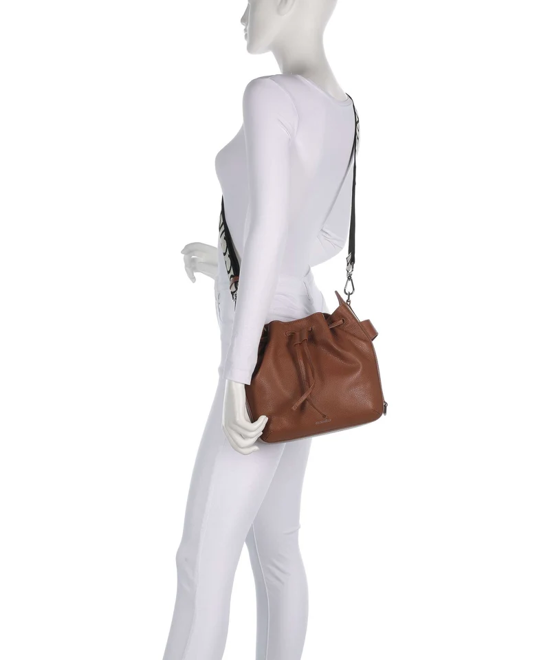 Coccinelle Gretel Ribbon Sac seau cognac