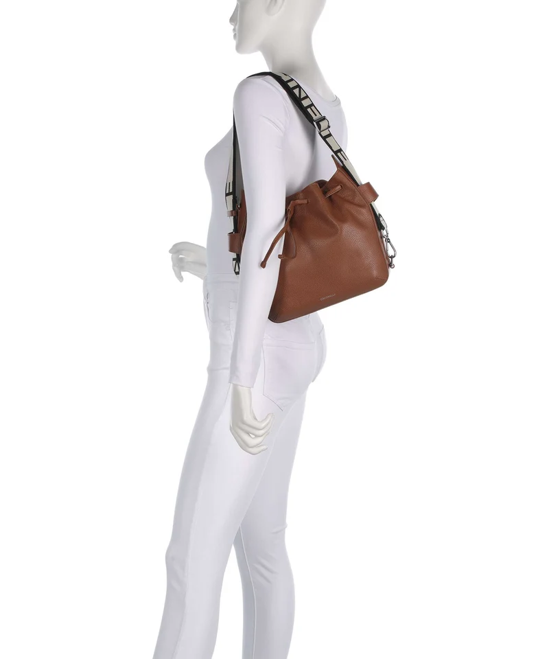 Coccinelle Gretel Ribbon Sac seau cognac