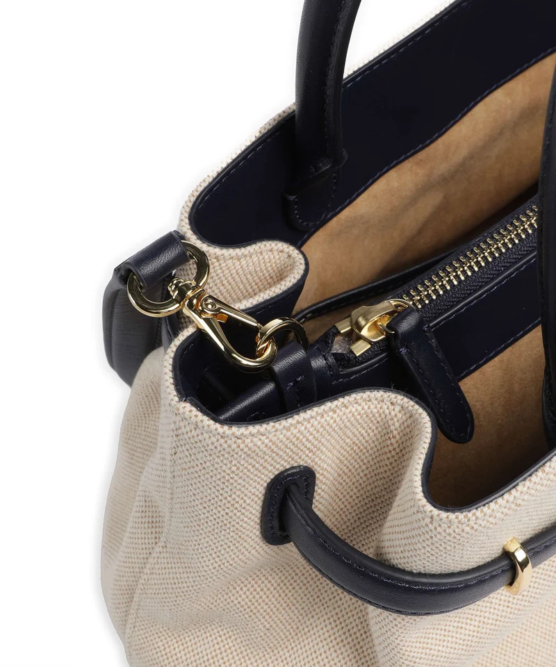 Lauren Ralph Lauren Blaike Large Sac à main natural/buff canvas/refined navy