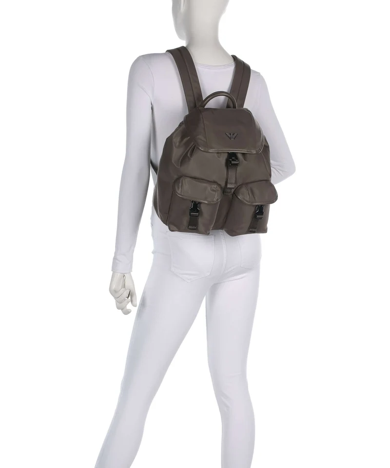 Emporio Armani Recycled Nylon Sac à dos major brown