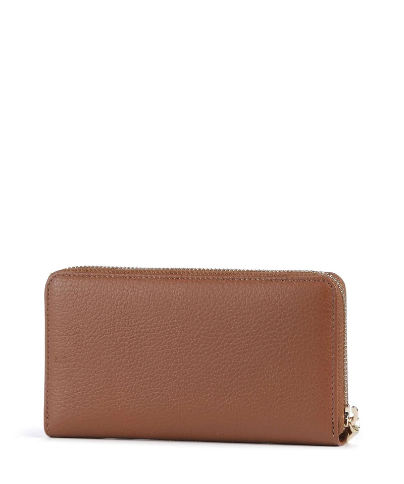 Coccinelle Metallic Soft Portefeuille cognac
