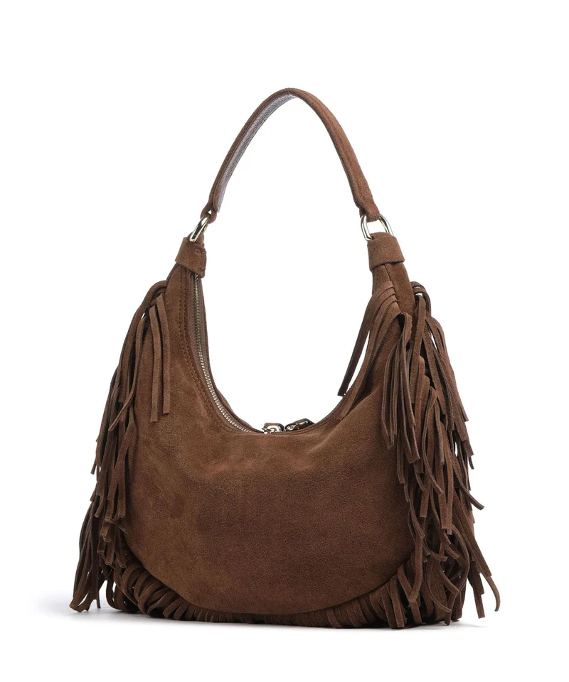 Abro Suede Nana Small Sac fourre-tout wood