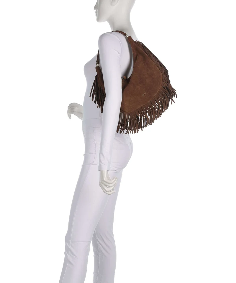 Abro Suede Nana Small Sac fourre-tout wood