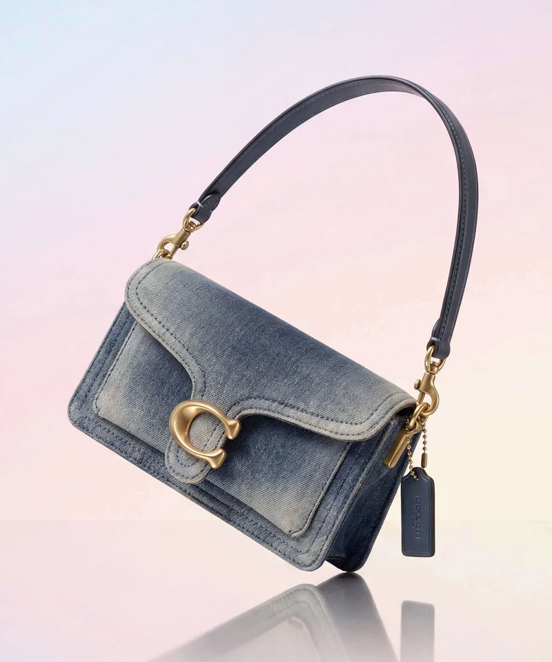 Coach Tabby Loved Denim 20 Sac porté épaule dark indigo