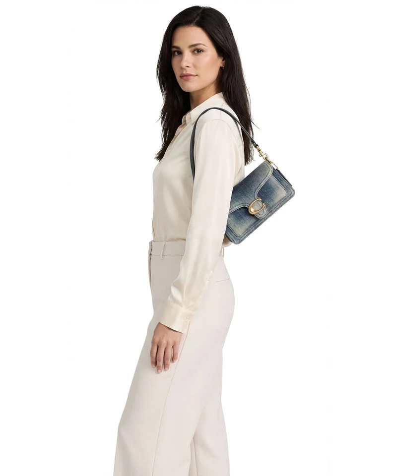 Coach Tabby Loved Denim 20 Sac porté épaule dark indigo