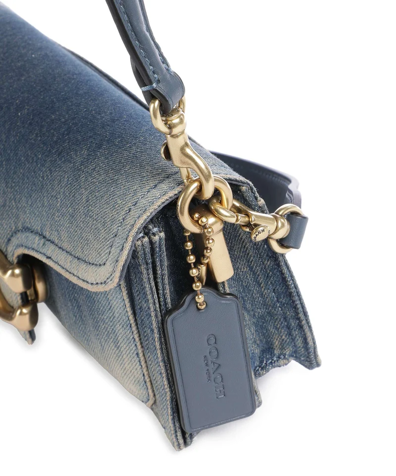 Coach Tabby Loved Denim 20 Sac porté épaule dark indigo