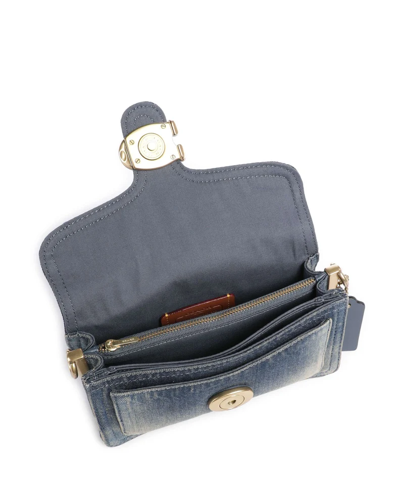 Coach Tabby Loved Denim 20 Sac porté épaule dark indigo