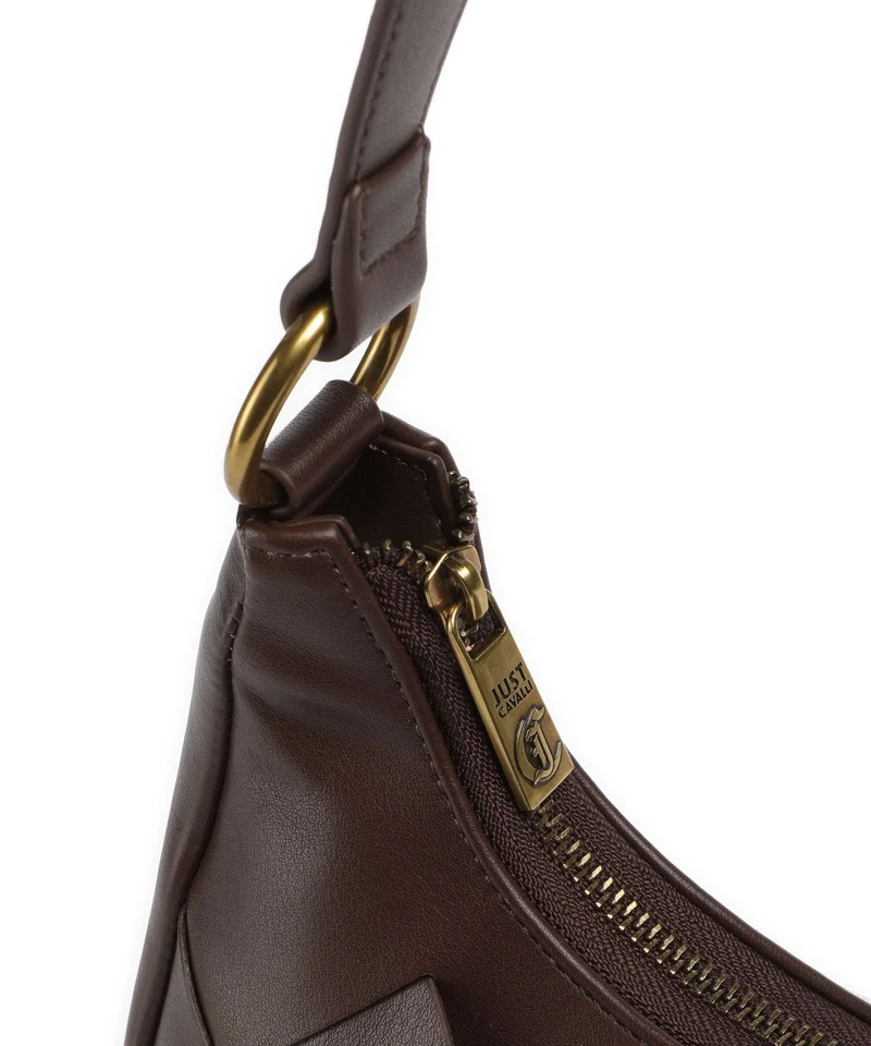 Just Cavalli Iconic Snakes Braided Sac porté épaule black coffee