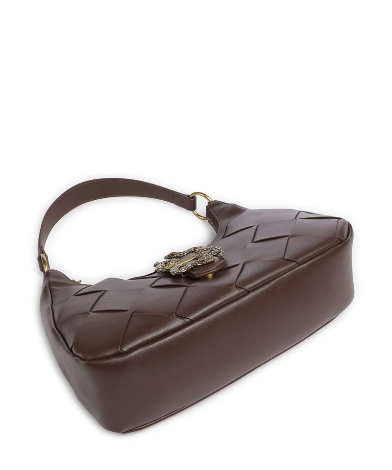 Just Cavalli Iconic Snakes Braided Sac porté épaule black coffee
