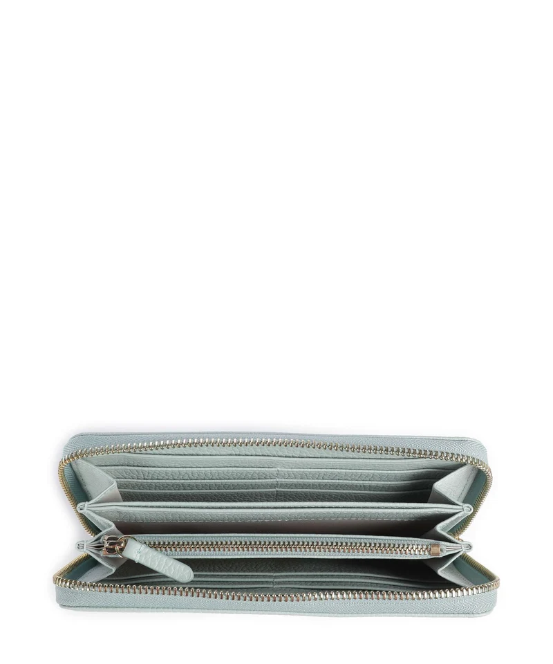 Coccinelle Metallic Soft Portefeuille aquamarine