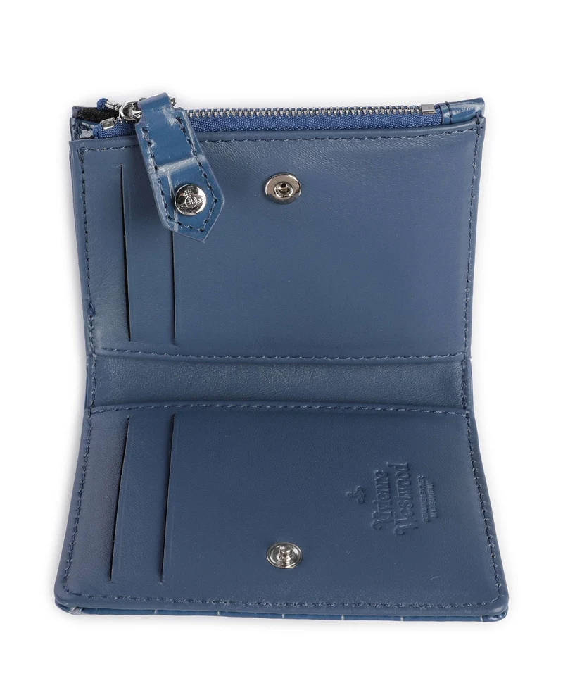 Vivienne Westwood Embossed Croc Slim Portefeuille blue