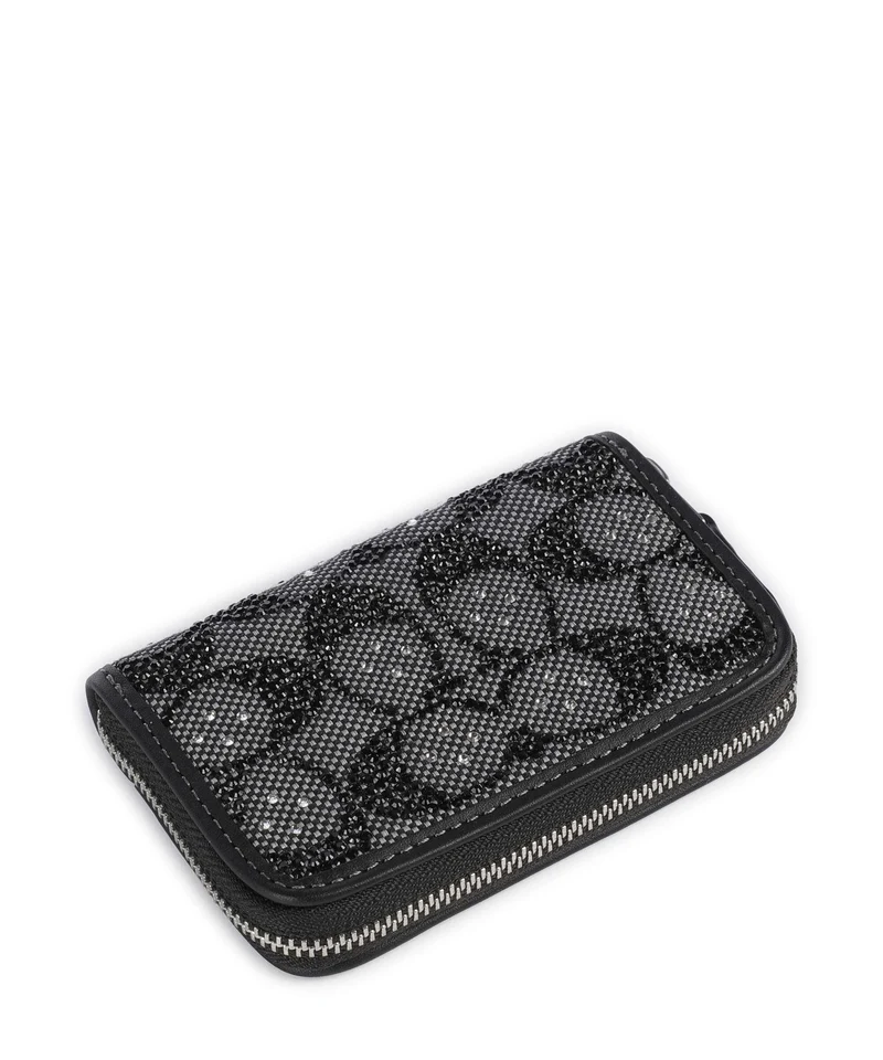 Coach Essential Crystal Signature Jacquard Portefeuille black