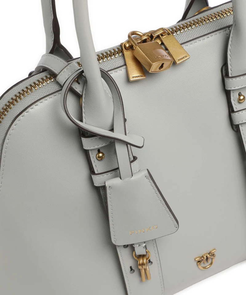 Pinko Bowling Medium Sac à main grigio perla/antique gold