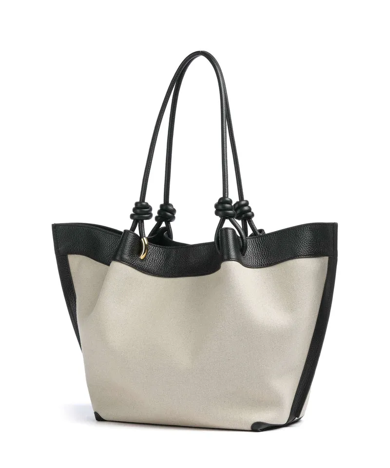 Coccinelle Finn Canvas Cabas natural/noir