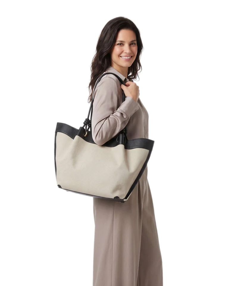 Coccinelle Finn Canvas Cabas natural/noir