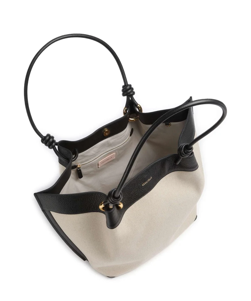 Coccinelle Finn Canvas Cabas natural/noir