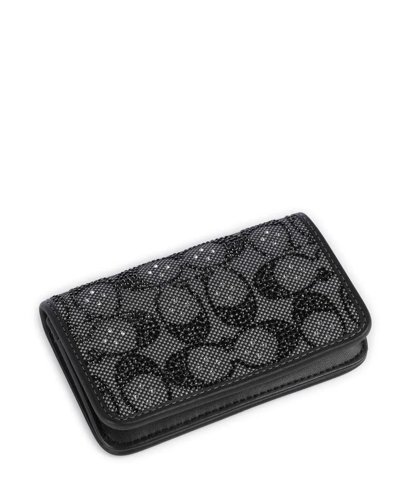 Coach Essential Crystal Signature Jacquard Portefeuille black