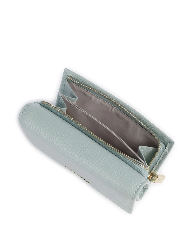 Coccinelle Metallic Soft Portefeuille aquamarine