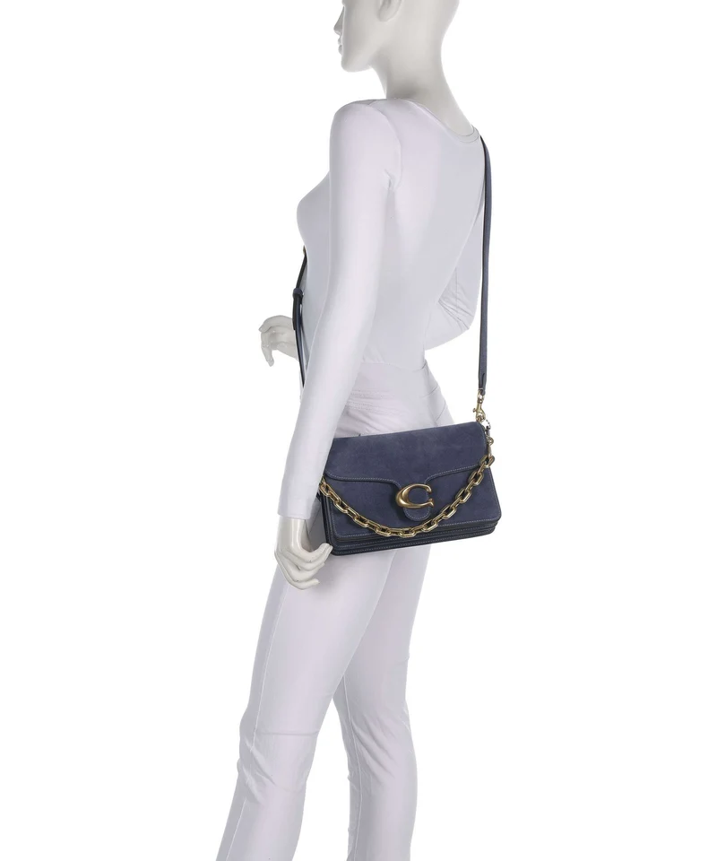 Coach Tabby Chain Sac porté épaule light denim