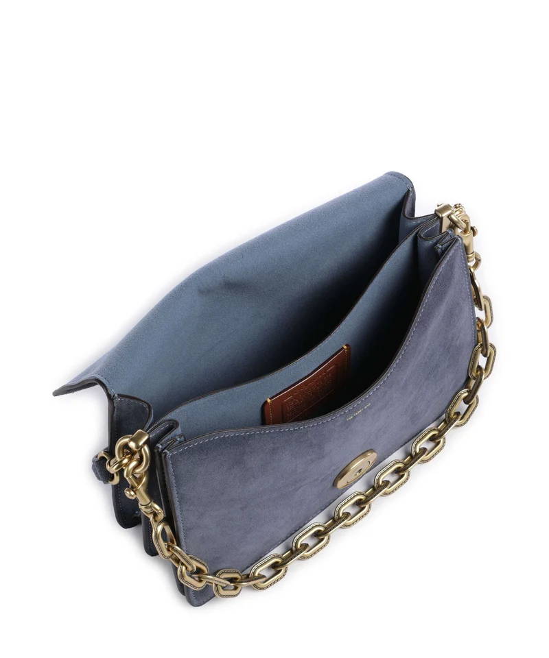 Coach Tabby Chain Sac porté épaule light denim