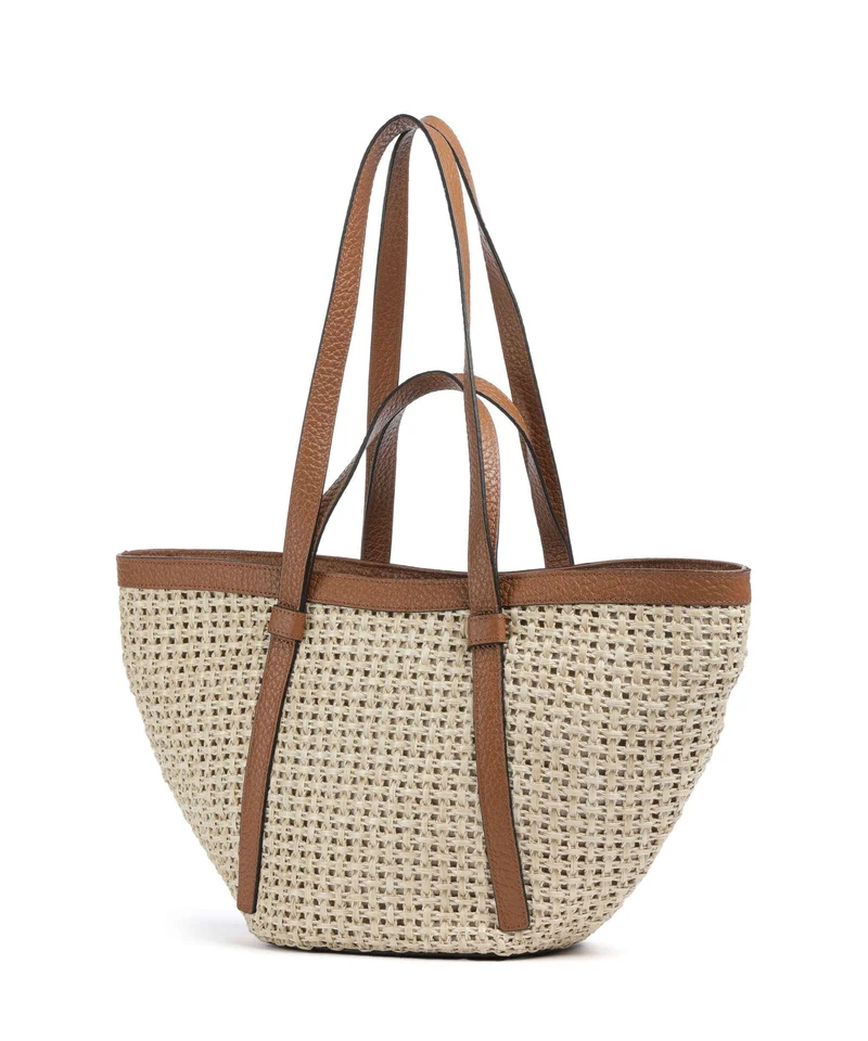 Abro Raffia Cordino Cosmo Medium Cabas caramel/cognac