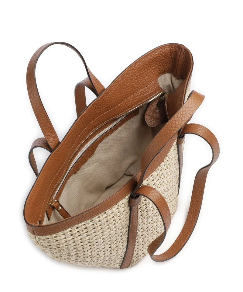 Abro Raffia Cordino Cosmo Medium Cabas caramel/cognac