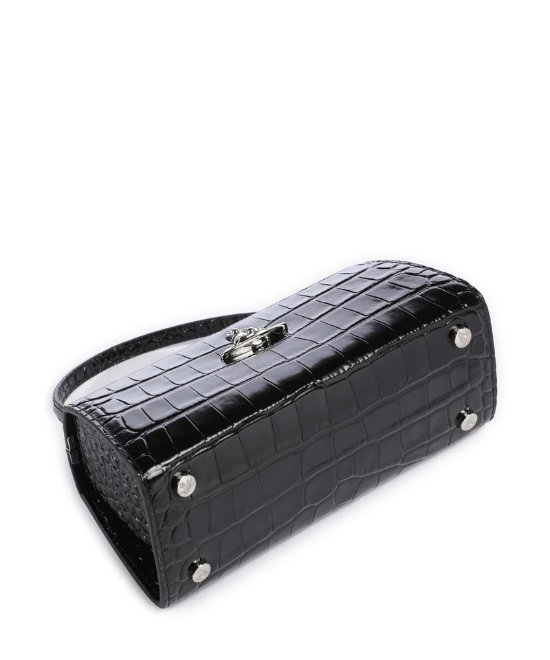 Vivienne Westwood Doll Frame Embossed Croc XL Sac à main black