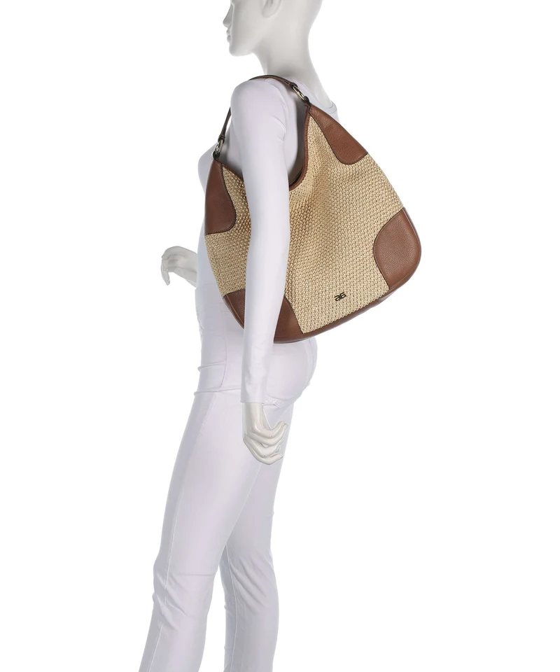 Abro Maglia Raffia Open Air Sac fourre-tout natural/nut